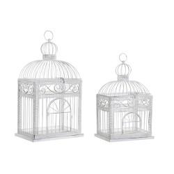 Jaula DKD Home Decor Blanco Metal 28 x 20 x 54 cm