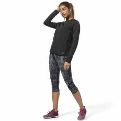 Camiseta de Manga Larga Mujer Reebok Thermowarm Deltapeak Negro