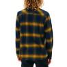 Camisa de Manga Larga Hombre Rip Curl Count Amarillo Azul Franela