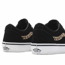 Zapatillas Casual Niño Vans Ward Suede Negro Leopardo