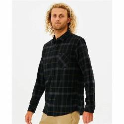 Camisa de Manga Larga Hombre Rip Curl Checked in Flannel Franela Negro