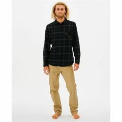 Camisa de Manga Larga Hombre Rip Curl Checked in Flannel Franela Negro