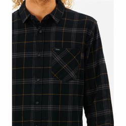 Camisa de Manga Larga Hombre Rip Curl Checked in Flannel Franela Negro
