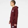 Sudadera con Capucha Hombre New Balance Essentials Stacked Rubber Granate