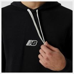 Sudadera con Capucha Hombre New Balance Essentials Fleece Negro