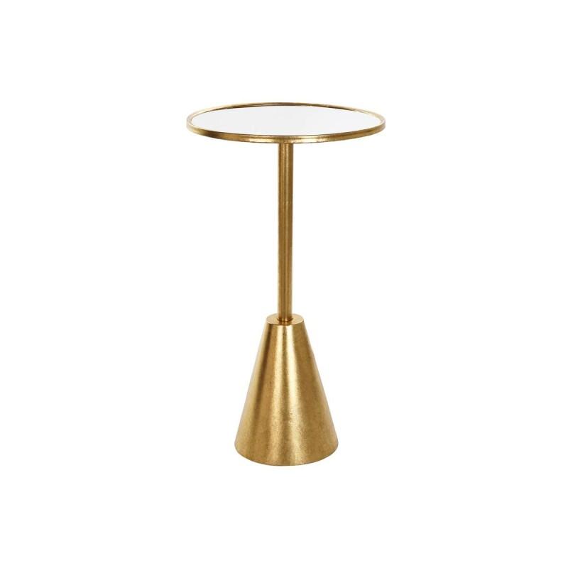 Mesa auxiliar DKD Home Decor Espejo Dorado Metal (40 x 40 x 72 cm)