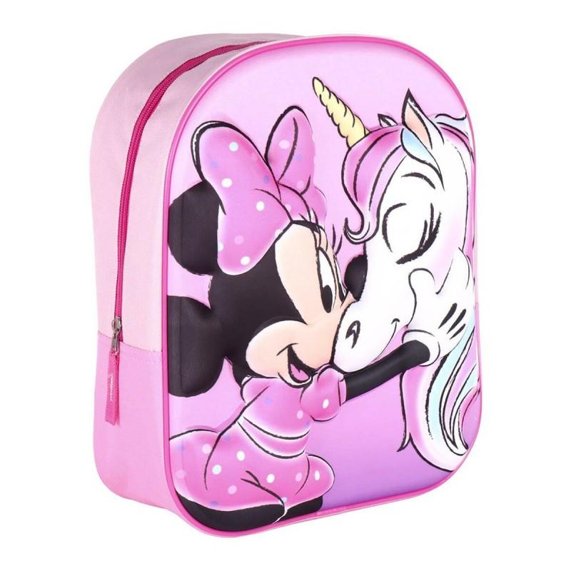 Mochila Escolar Minnie Mouse Rosa (25 x 31 x 10 cm)