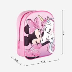 Mochila Escolar Minnie Mouse Rosa (25 x 31 x 10 cm)