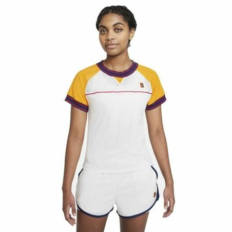 Camiseta de Manga Corta Mujer Nike Court Dri-Fit Slam Blanco