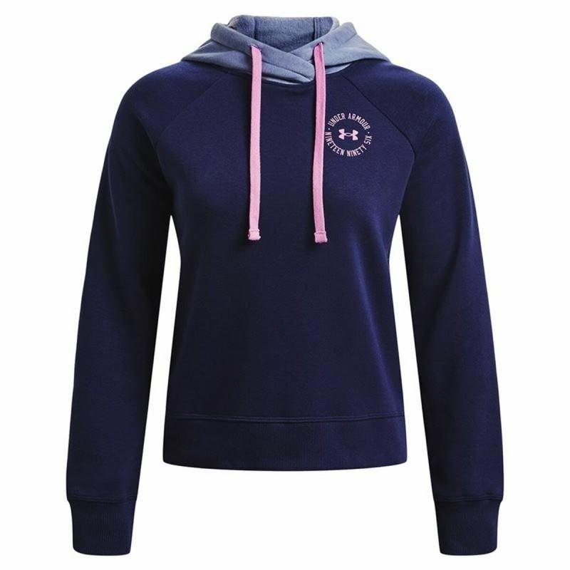 Sudadera con Capucha Mujer Under Armour Rival Fleece Azul marino