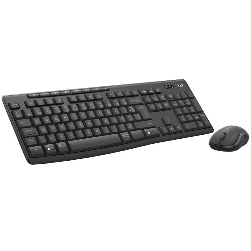 Teclado y Ratón Inalámbrico Logitech MK370 Azerty Francés Gris Grafito