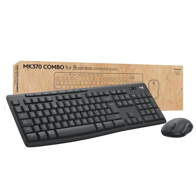 Teclado y Ratón Logitech MK370 Grafito Alemán QWERTZ