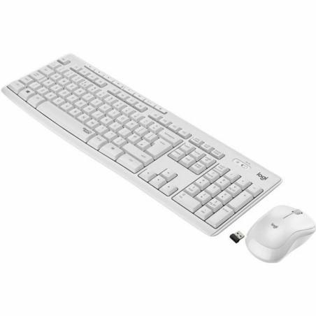 Teclado y Ratón Inalámbrico Logitech MK295 Blanco Francés AZERTY