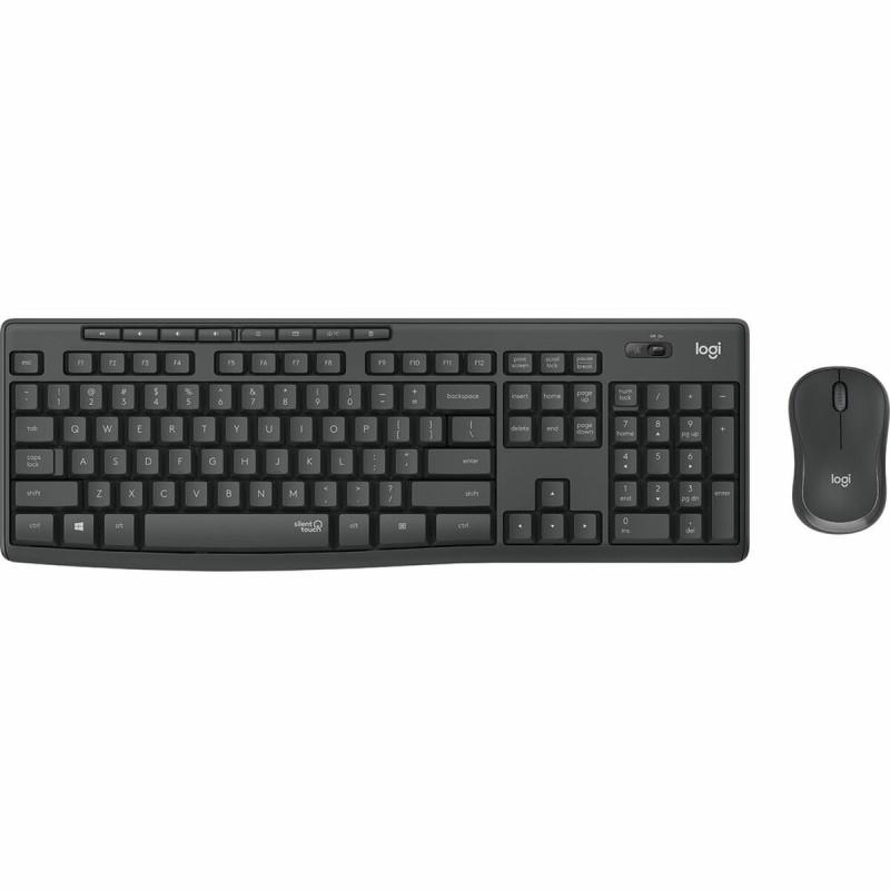 Teclado y Ratón Inalámbrico Logitech MK295 Francés Negro Gris AZERTY