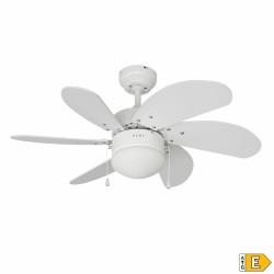 Ventilador de Techo con Luz EDM 33985 Aral Blanco 50 W