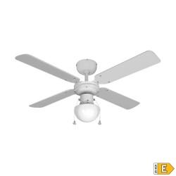 Ventilador de Techo con Luz EDM 33800 Caribe Blanco 50 W