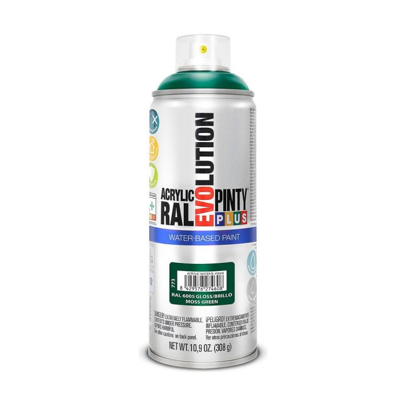 Pintura en spray Pintyplus Evolution RAL 6005 Base de agua Moss Green 400 ml