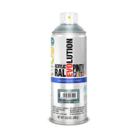 Pintura en spray Pintyplus Evolution RAL 7001 400 ml Base de agua Silver Grey