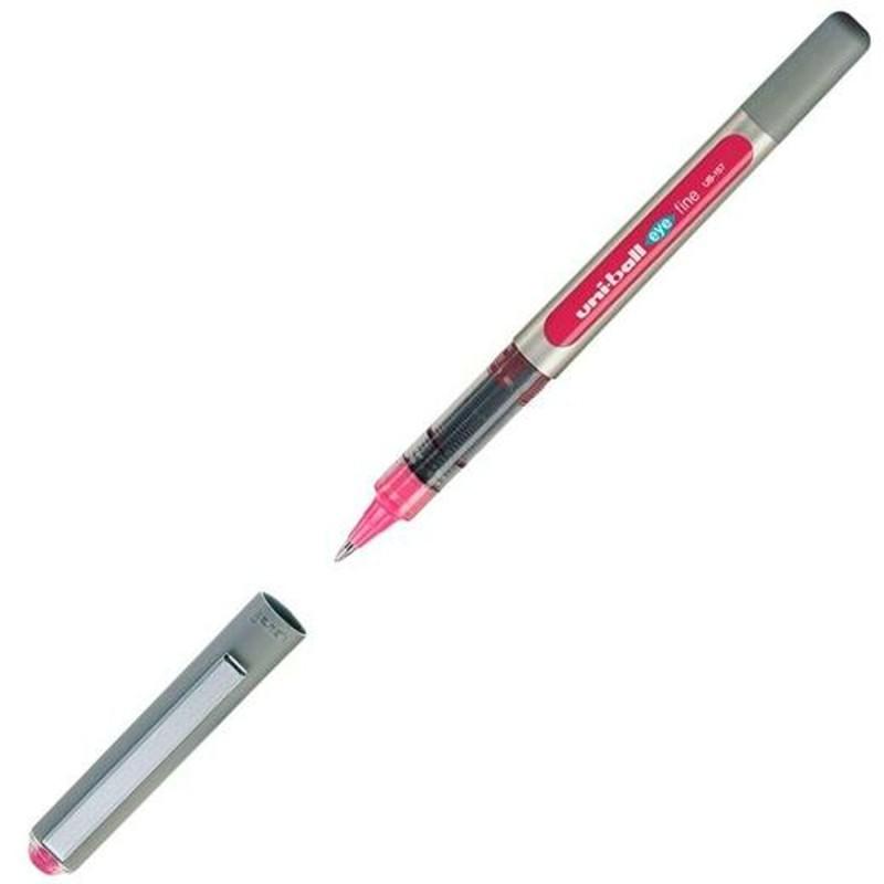 Boligrafo de tinta líquida Uni-Ball Rollerball Eye Fine UB-157 Rosa 0,7 mm (12 Piezas)