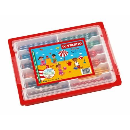 Lápices de colores Stabilo Trio Thick Caja Multicolor 96 Piezas