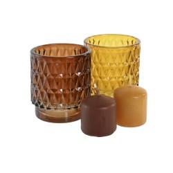 Set de Velas DKD Home Decor 36 g Urbano (2 Unidades) (12 Unidades)