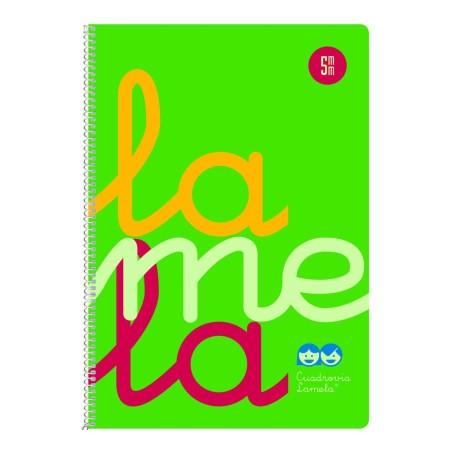 Cuaderno Lamela Fluor Verde Din A4 5 Piezas 80 Hojas