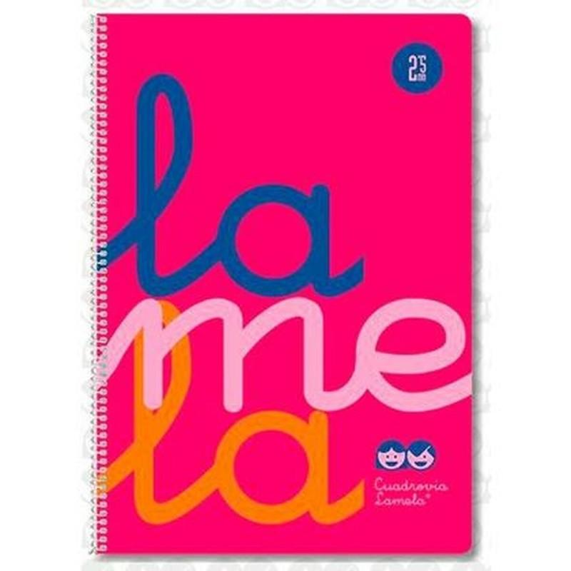 Cuaderno Lamela Fluor Rosa Din A4 5 Piezas 80 Hojas