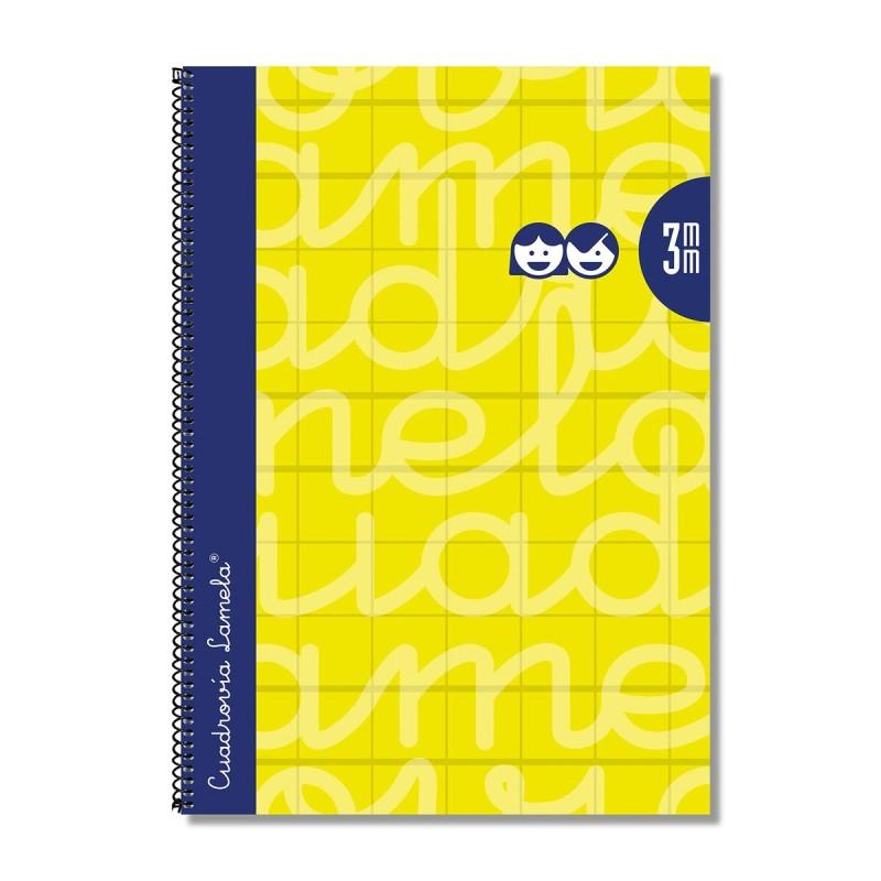 Cuaderno Lamela 3 mm Amarillo Din A4 5 Piezas 80 Hojas