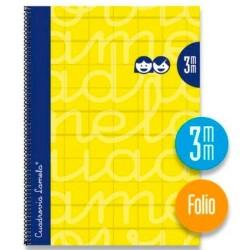 Cuaderno Lamela 3 mm Amarillo Din A4 5 Piezas 80 Hojas