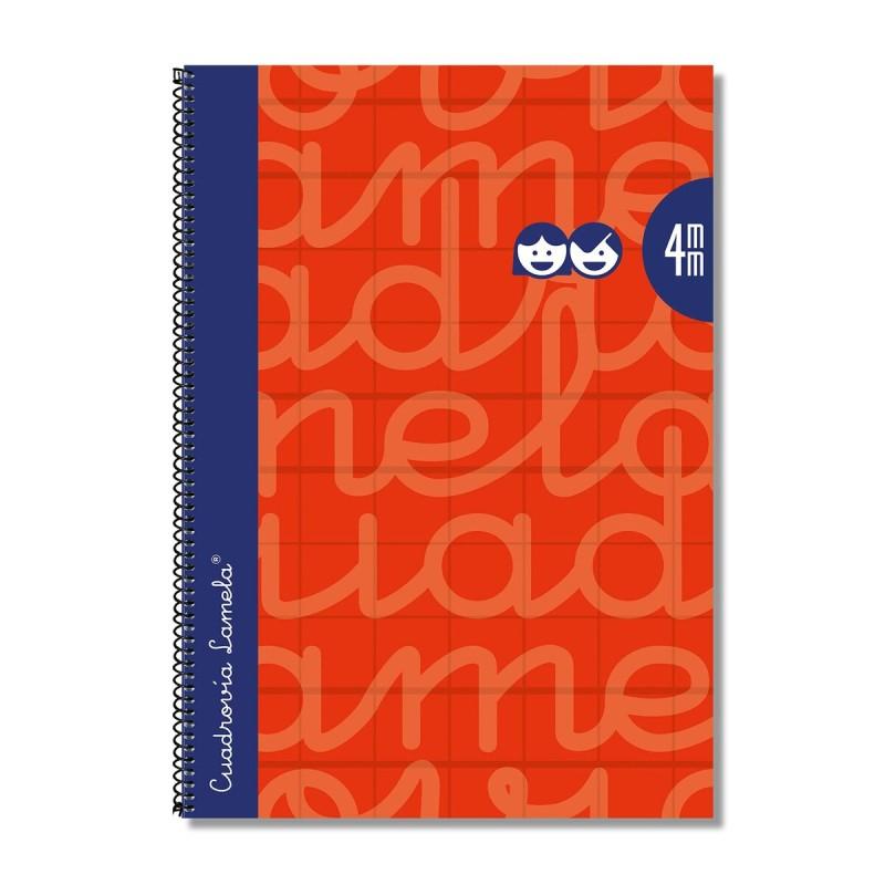 Cuaderno Lamela Rojo Cuarto 5 Piezas 80 Hojas