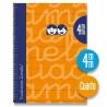 Cuaderno Lamela Naranja Cuarto 5 Piezas 80 Hojas