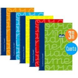 Cuaderno Lamela Multicolor Cuarto 5 Piezas 80 Hojas