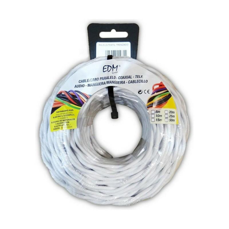 Cable EDM 2 x 1 mm Blanco 5 m