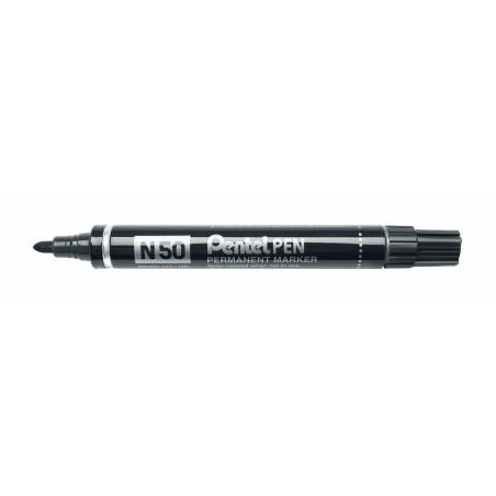 Rotulador permanente Pentel N50-BE Negro 12 Piezas