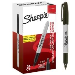 Rotulador permanente Sharpie Fine Permanente Negro 24 Piezas