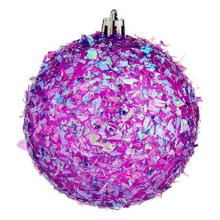 Bolas de Navidad Ø 8 cm 6 Unidades Morado PVC