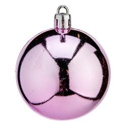 Bolas de Navidad Ø 6 cm 24 Unidades Rosa Plástico