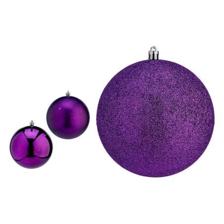 Bolas de Navidad Ø 12 cm 6 Unidades Morado PVC