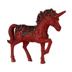 Figura Decorativa Unicornio 9,5 x 31 x 40 cm Rojo Azul Plástico