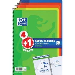 Cuaderno Oxford Multicolor Din A4 5 Piezas 80 Hojas