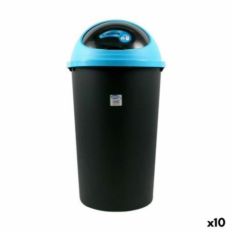 Cubo para la Basura Tontarelli Big hoop Azul Negro 50 L 39 x 39 x 72 cm (10 Unidades)