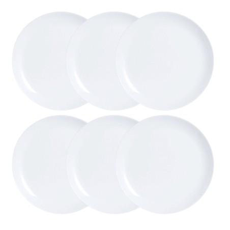 Set de Platos Luminarc Diwali 6 pcs Blanco Vidrio