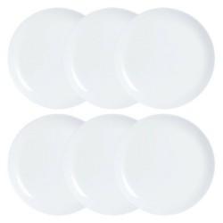 Set de Platos Luminarc Diwali 6 pcs Blanco Vidrio