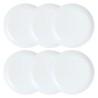 Set de Platos Luminarc Diwali 6 pcs Blanco Vidrio