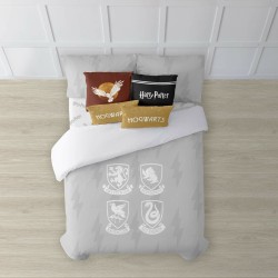 Funda Nórdica Harry Potter Hogwarts Shields Multicolor 175 Hilos 200 x 200 cm Cama de 120