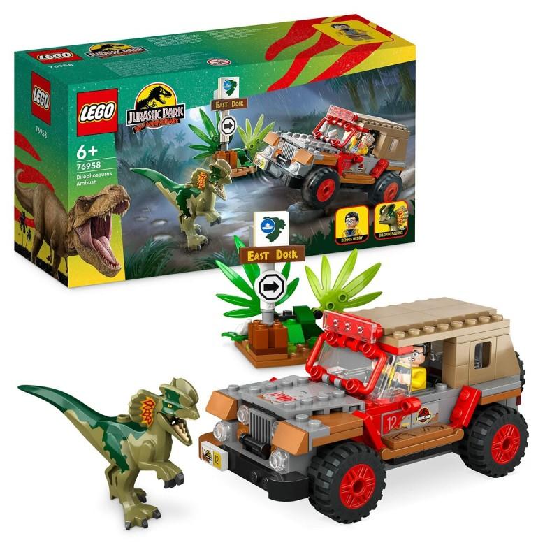 Playset Lego Jurassic Park 30th Anniversary 76958 Dilophosaurus Ambush 211 Piezas