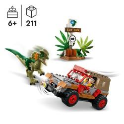 Playset Lego Jurassic Park 30th Anniversary 76958 Dilophosaurus Ambush 211 Piezas