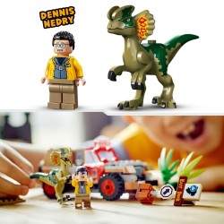 Playset Lego Jurassic Park 30th Anniversary 76958 Dilophosaurus Ambush 211 Piezas
