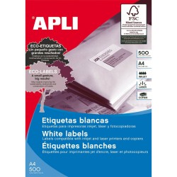 Etiquetas adhesivas Apli   Blanco Papel 500 Hojas 70 x 35 mm