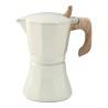 Cafetera Italiana Oroley Petra 9 Tazas Crema Aluminio